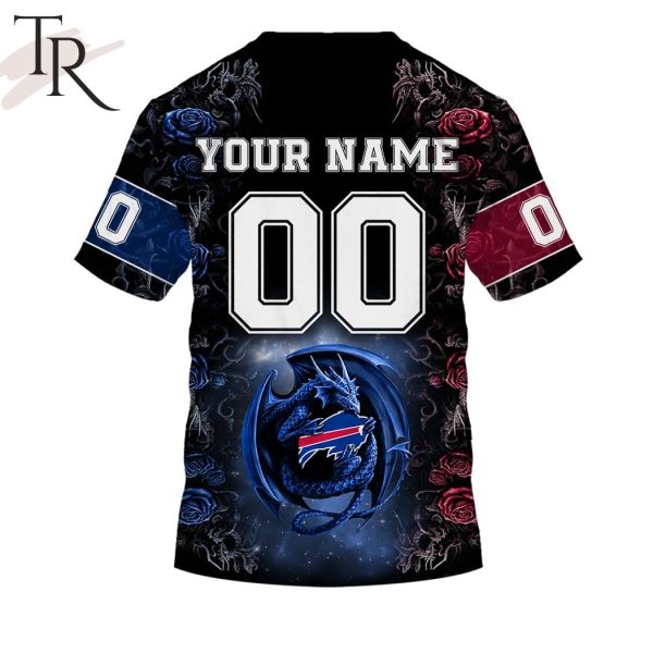 Personalized NFL Rose Dragon Buffalo Bills Hoodie