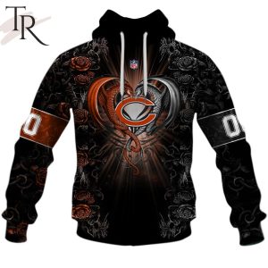 Personalized NFL Rose Dragon Chicago Bears Hoodie