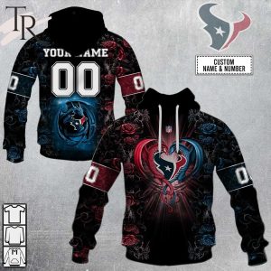 Personalized NFL Rose Dragon Houston Texans Hoodie