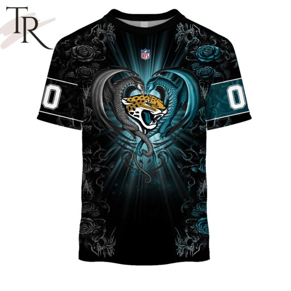 Personalized NFL Rose Dragon Jacksonville Jaguars Hoodie