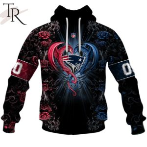 Personalized NFL Rose Dragon New England Patriots Hoodie