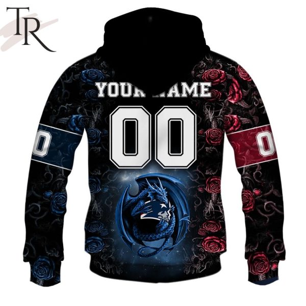 Personalized NFL Rose Dragon New England Patriots Hoodie