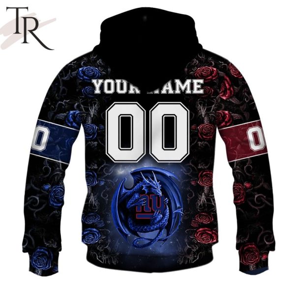 Personalized NFL Rose Dragon New York Giants Hoodie
