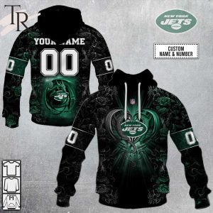 Personalized NFL Rose Dragon New York Jets Hoodie