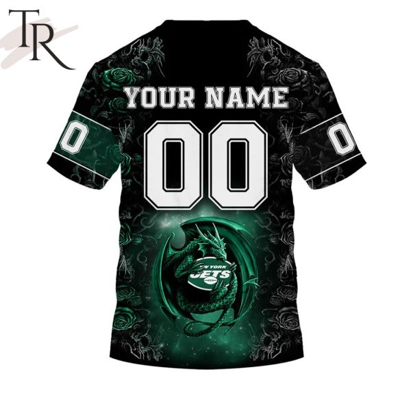 Personalized NFL Rose Dragon New York Jets Hoodie