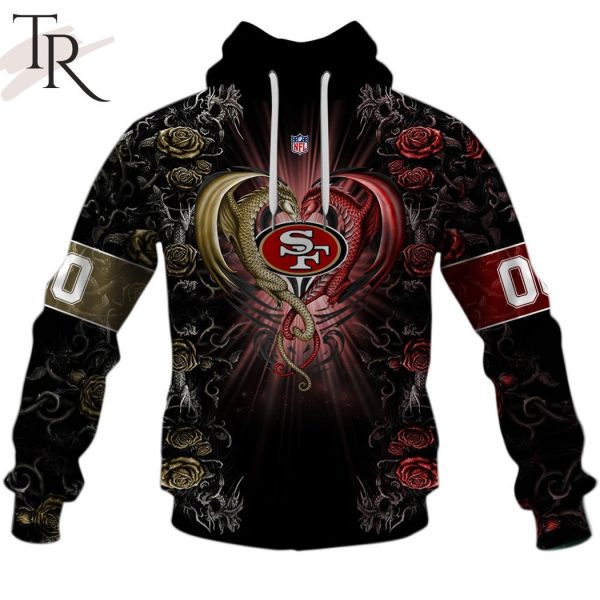 Personalized NFL Rose Dragon San Francisco 49ers Hoodie