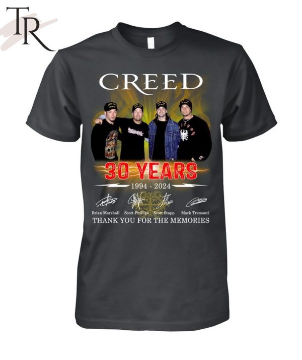 Creed 30 Years 1994 – 2024 Thank You For The Memories T-Shirt