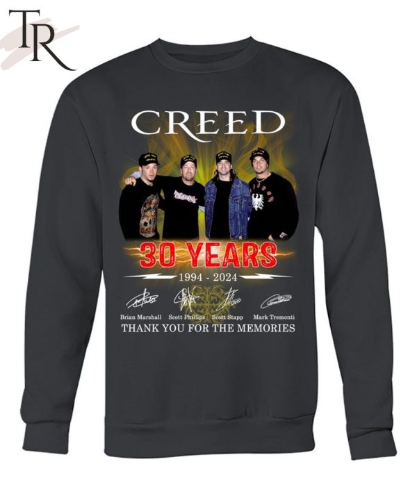 Creed 30 Years 1994 – 2024 Thank You For The Memories T-Shirt