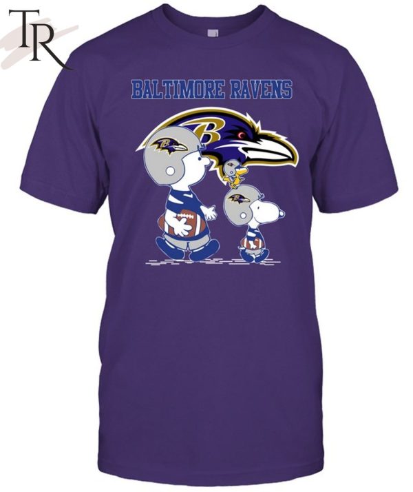 Ravens Snoopy Play Soccer T-Shirt