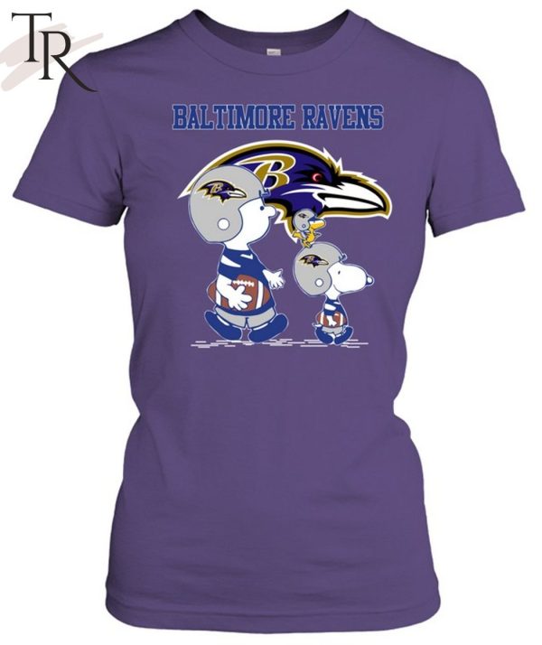 Ravens Snoopy Play Soccer T-Shirt