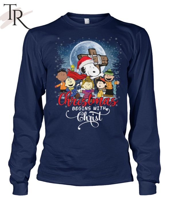 Snoopy Christmas Begins With Christ T-Shirt