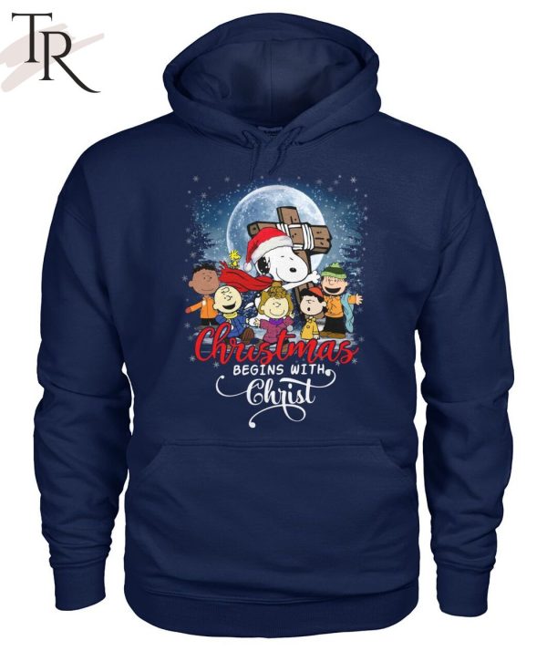 Snoopy Christmas Begins With Christ T-Shirt