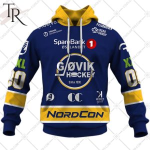 Personalized Gjovik Hockey 2324 Home Jersey Style Hoodie