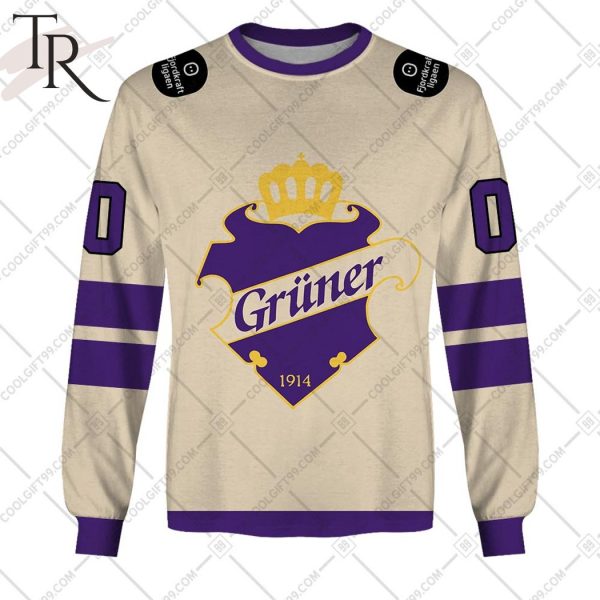 Personalized Gruner Ishockey 2324 Home Jersey Style Hoodie