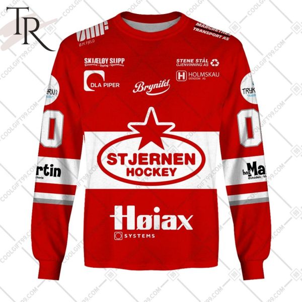 Personalized Stjernen Hockey 2324 Home Jersey Style Hoodie