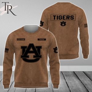 Custom Name Auburn Tigers NCAA Salute To Service For Veterans Day Full Printed Hoodie