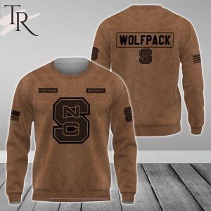 Custom Name NC State Wolfpack NCAA Salute To Service For Veterans Day Full Printed Hoodie