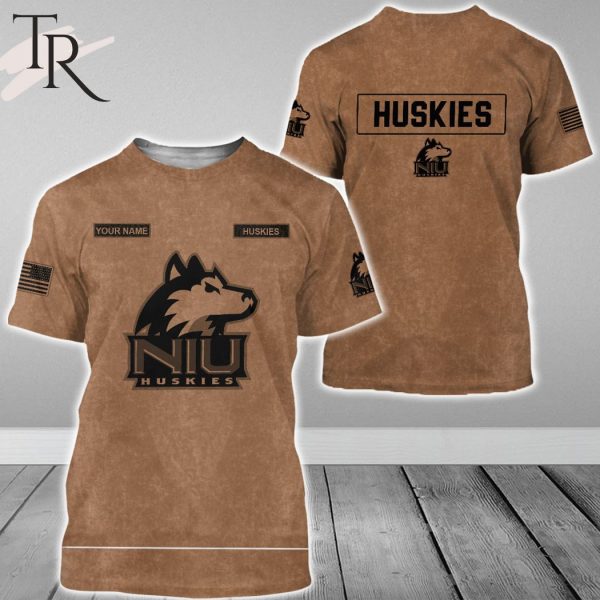 Custom Name Northern Illinois Huskies NCAA Salute To Service For Veterans Day Full Printed Hoodie