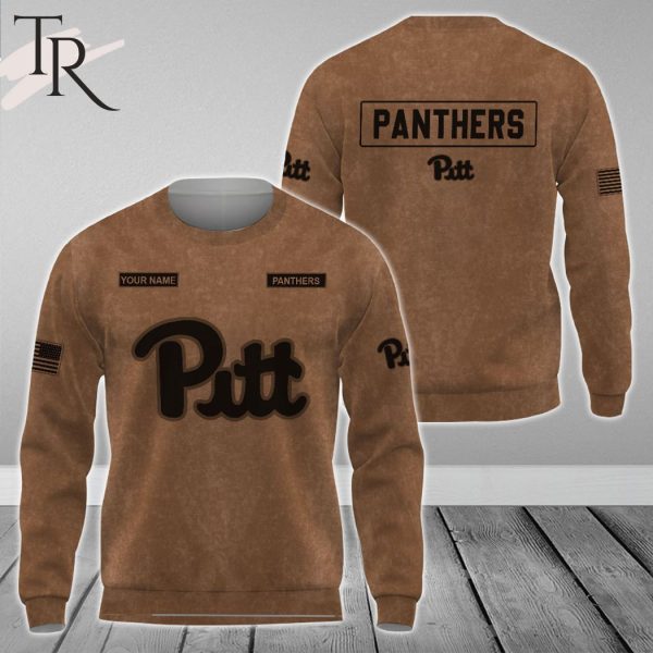 Custom Name Pittsburgh Panthers NCAA Salute To Service For Veterans Day Full Printed Hoodie