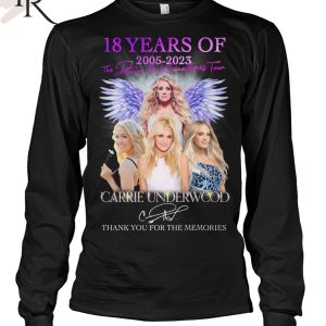 18 Years Of 2005 – 2023 Denim & Rhinestones Tour Carrie Underwood Thank You For The Memories T-Shirt