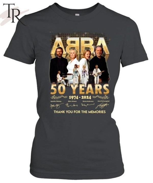 ABBA 50 Years 1974 – 2024 Thank You For The Memories T-Shirt