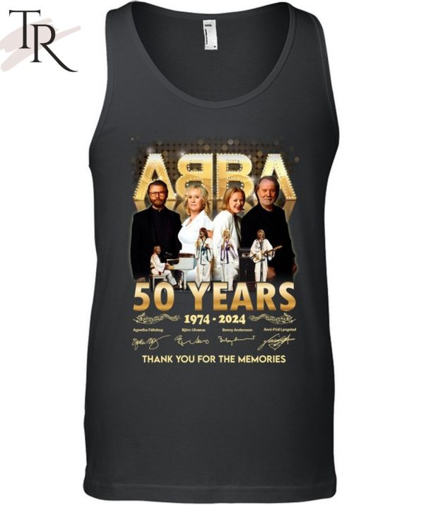 ABBA 50 Years 1974 – 2024 Thank You For The Memories T-Shirt