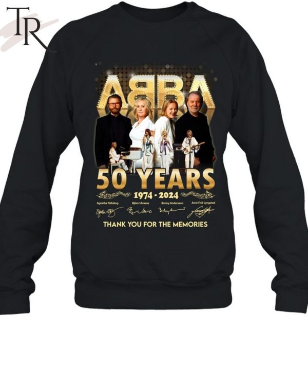 ABBA 50 Years 1974 – 2024 Thank You For The Memories T-Shirt