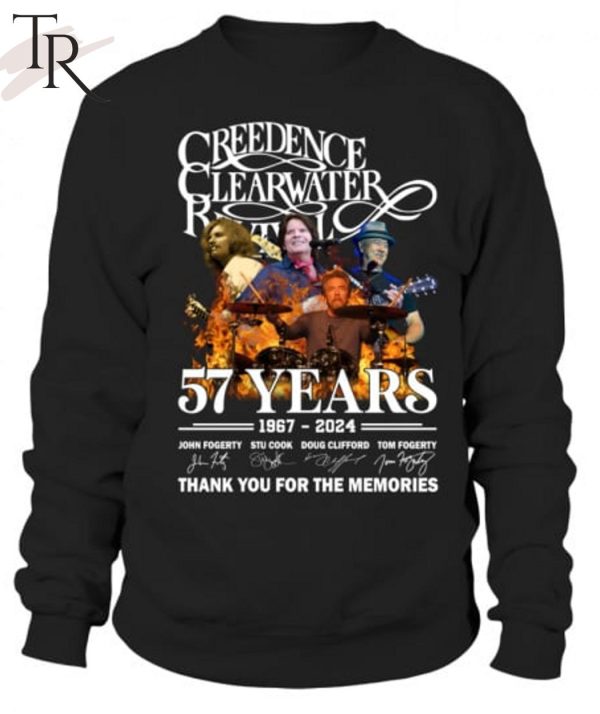 Creedence Clearwater Revival 57 Years 1967 – 2024 Thank You For The Memories T-Shirt