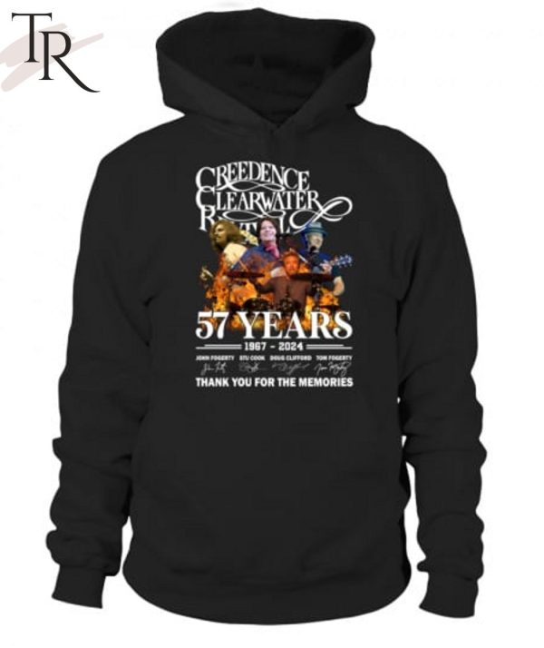 Creedence Clearwater Revival 57 Years 1967 – 2024 Thank You For The Memories T-Shirt