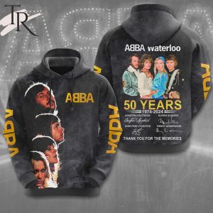 ABBA Waterloo 50 Years 1974 – 2024 Thank You For The Memories 3D Hoodie
