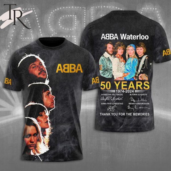 ABBA Waterloo 50 Years 1974 – 2024 Thank You For The Memories 3D Hoodie