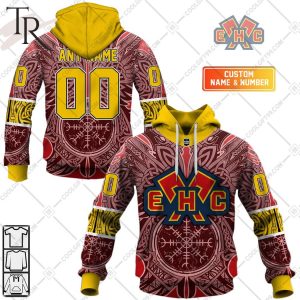 Personalized NL Hockey EHC Biel Viking Special Design Hoodie