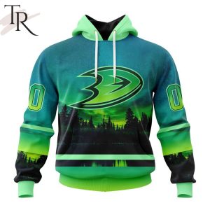 Personalized NHL Anaheim Ducks Special Design With Northern Light Full Printed Hoodie
