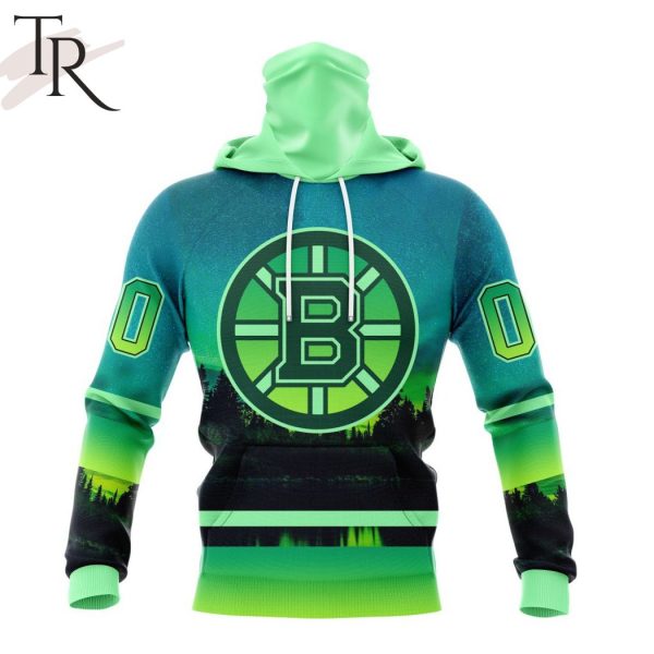 Personalized NHL Boston Bruins Special Design With Northern Light Full Printed Hoodie