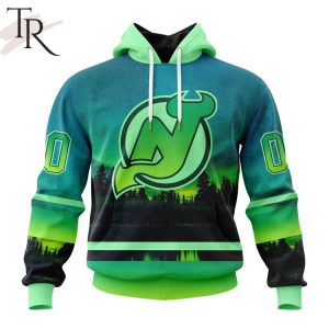 Personalized NHL New Jersey Devils Special Design With Northern Light Full Printed Hoodie