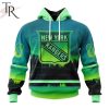 Personalized NHL New York Islanders Special Design With Northern Light Full Printed Hoodie