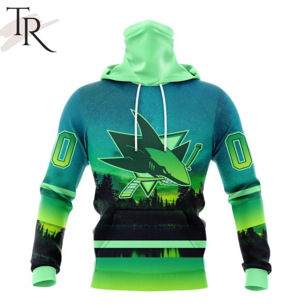 Personalized NHL San Jose Sharks Special Design With Northern Light Full Printed Hoodie