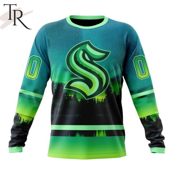 Personalized NHL Seattle Kraken Special Design With Northern Light Full Printed Hoodie