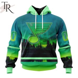 Personalized NHL St. Louis Blues Special Design With Northern Light Full Printed Hoodie