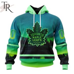 Personalized NHL Toronto Maple Leafs Special Design With Northern Light Full Printed Hoodie