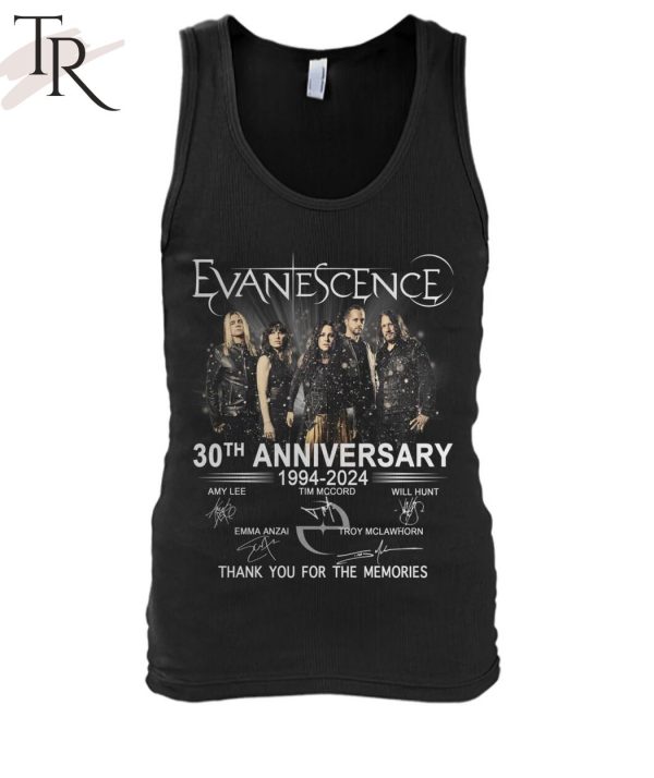 Evanescence 30th Anniversary 1994 – 2024 Thank You For The Memories T-Shirt