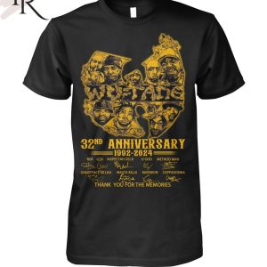 Wu-Tang Clan 32nd Anniversary 1992 – 2024 Thank You For The Memories T-Shirt