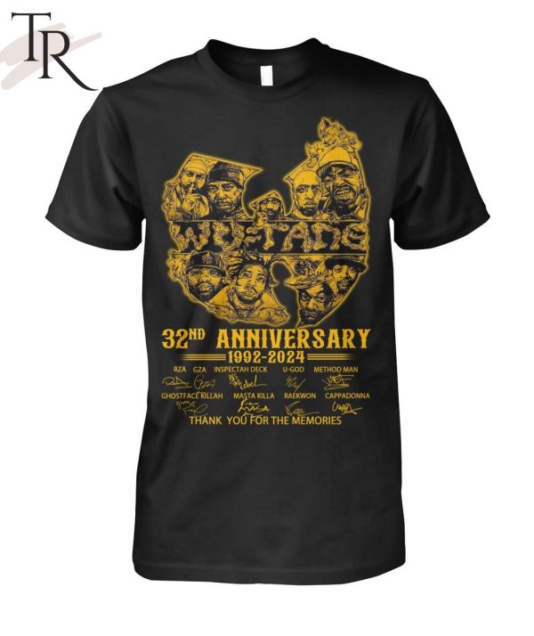 Wu-Tang Clan 32nd Anniversary 1992 – 2024 Thank You For The Memories T-Shirt