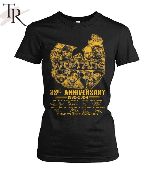 Wu-Tang Clan 32nd Anniversary 1992 – 2024 Thank You For The Memories T-Shirt