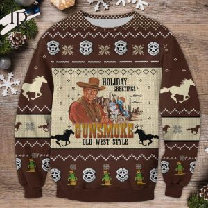 Holiday Greetings Gunsmoke Old West Style Matt Dillon Ugly Sweater