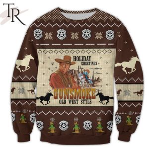 Holiday Greetings Gunsmoke Old West Style Matt Dillon Ugly Sweater