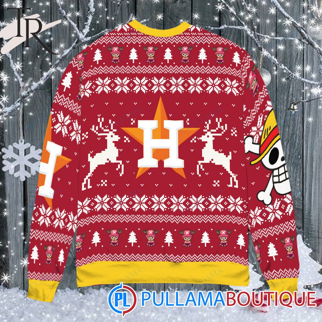 Houston Astros x Luffy One Piece Ugly Christmas Sweater