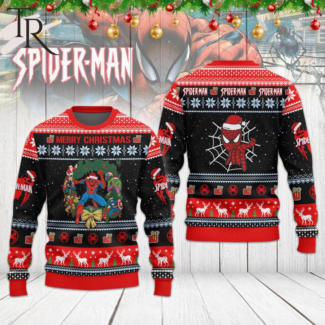 Merry Christmas Spider Man Ugly Sweater Torunstyle