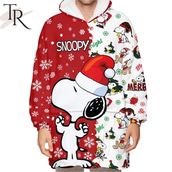 Snoopy Merry Bright Blanket Hoodie