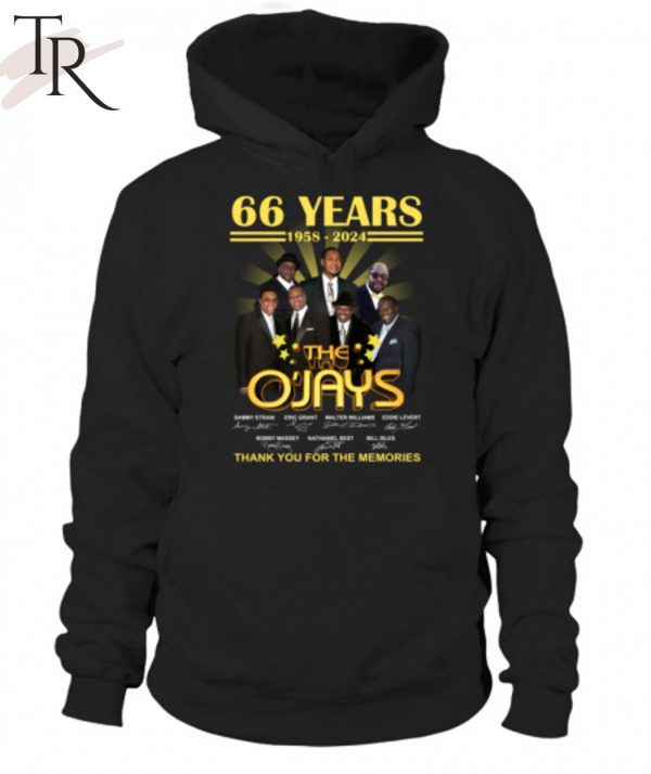 66 Years 1958 – 2024 The O’Jays Thank You For The Memories T-Shirt